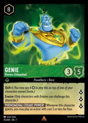 Genie, Powers Unleashed - FOIL - The First Chapter - Lorcana TCG