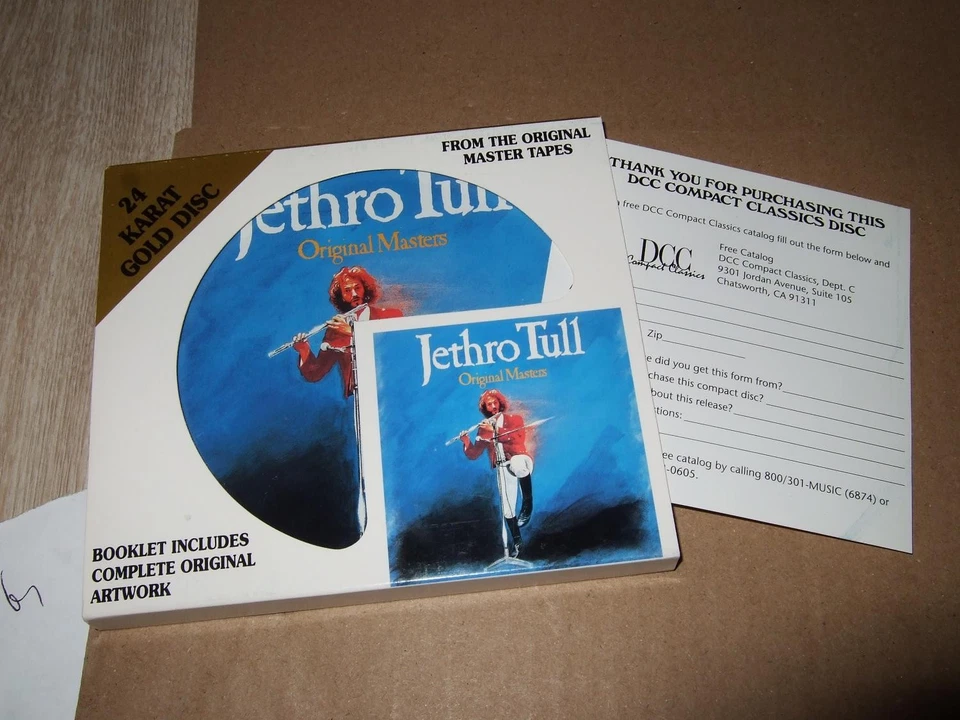 JETHRO TULL : ORIGINAL MASTERS 24KT GOLD CD BOX 1998 DCC GZS-1126 USA +DCC CARD - Bild 1 von 3