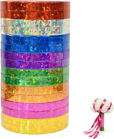 16X Ringelband Geschenkband 5Mm Regenbogen 8 Farben Basteln Verpacken