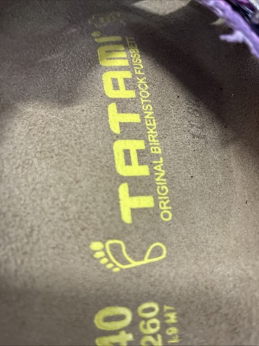 Sandali Birkenstock Tatami viola metallizzato con cinturino donna EU 40 US 9,5 - Foto 3 di 8