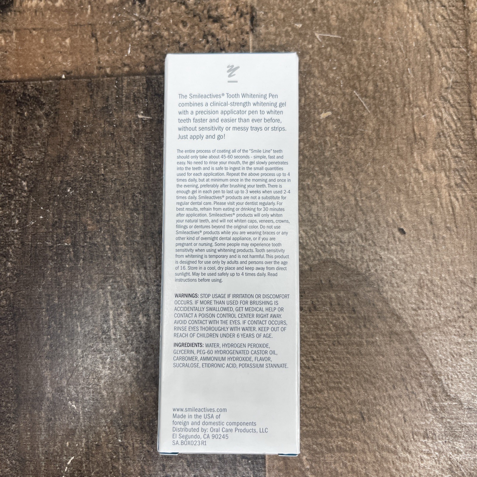 Smileactives Advanced Whitening Pen Vanilla Mint Stick 0.11 oz NIB