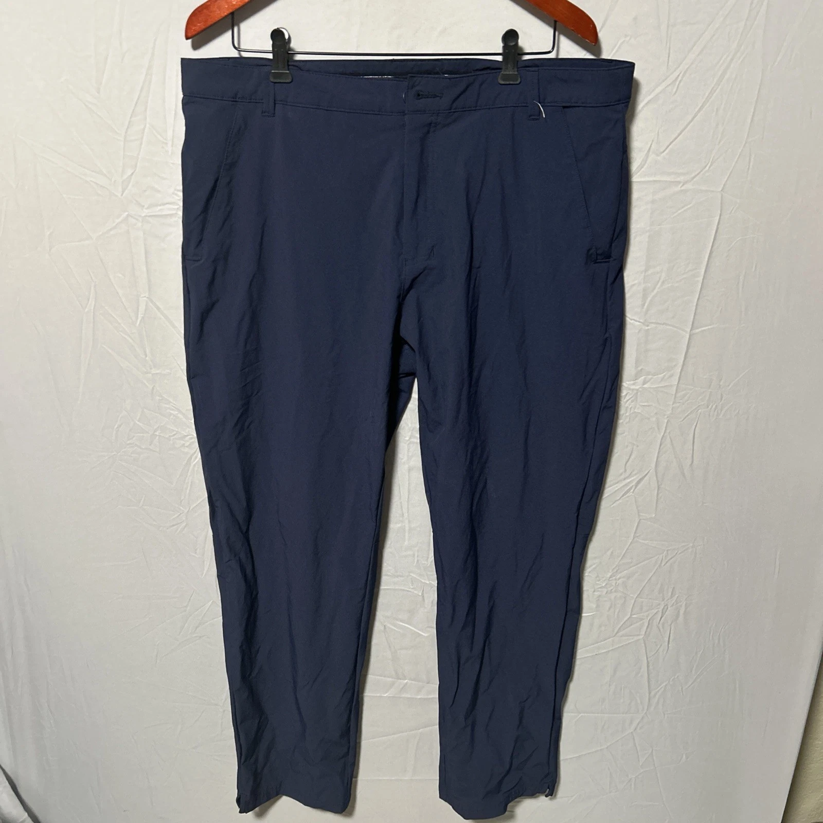 OAKLEY Mens Navy Blue Nylon Ripstop Performance Golf Activewear Pants SZ 38x30