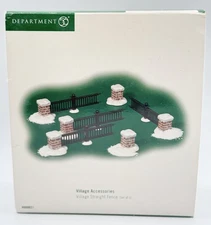 Dept 56 Village Accessory - Village Corner Fence - Set of 6 -Set #56.53328 W/Box