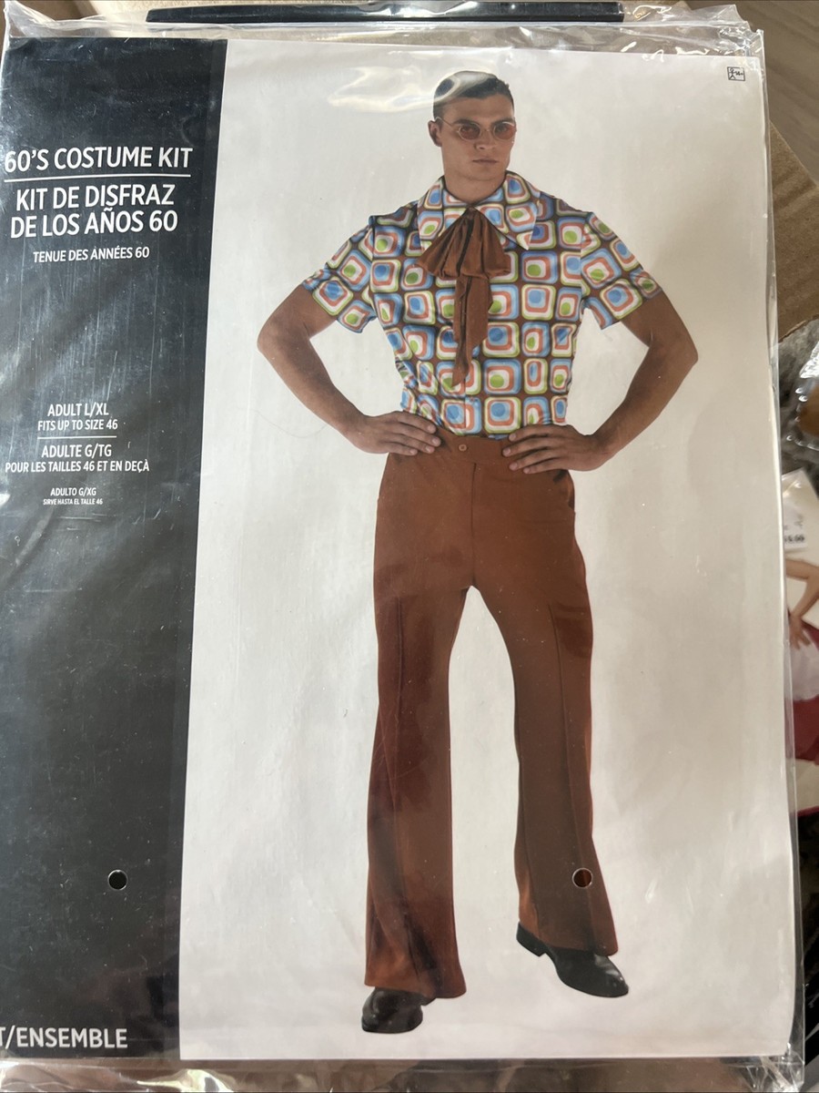 60s Costume Kit L/XL large xl Retro Mod Man Suit Yourself Halloween | eBay