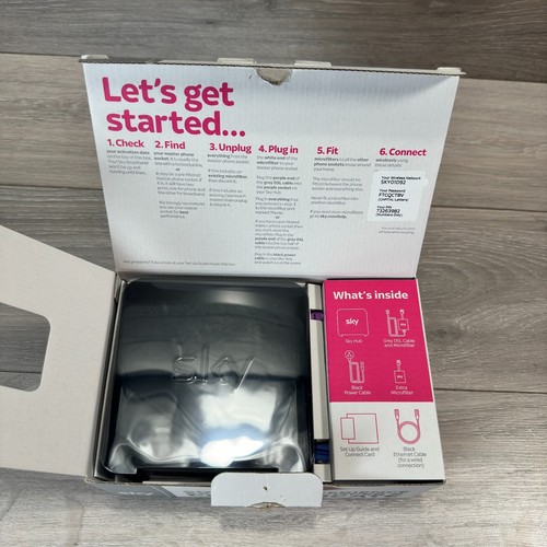 Sky Hub SRr-102 Wireless Latest Internet Black Router With Cables - Picture 7 of 9