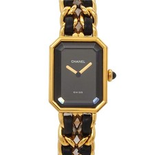 CHANEL Premiere Size L H0001 Vintage Quartz Black Dial Ladies Watch 90326027
