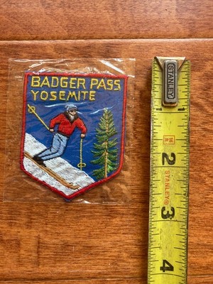 RARE! Vintage Yosemite National Park Badger Pass Ski Area Patch