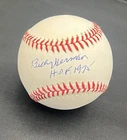 Billy Herman Autographed OAL Baseball - No COA - “H.O.F. 1975” Inscription
