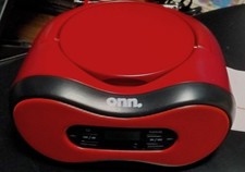 ONN Groove Red Portable CD Boombox with Bluetooth