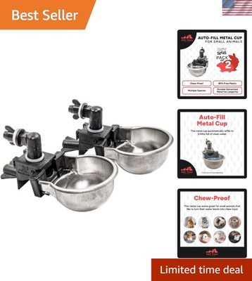 #ad #ad Rac Paws 2 Pack Auto Fill Metal Waterer Kit Ideal for Small Pets amp; Bunnies $25.99