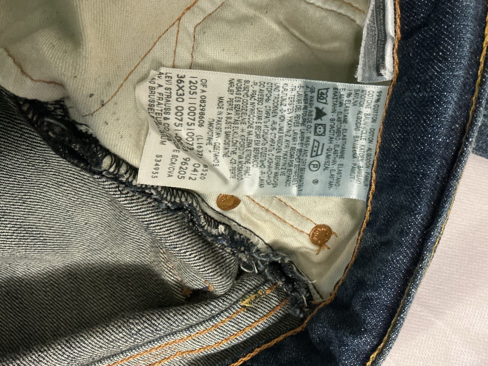 Mens Levi’s 751 Jeans Blue Denim Waist 36 image 5