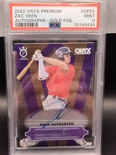 ⚾🔥2022 Onyx Premium AUTO Gold Foil 11/30 ZAC VEEN Colorado ROCKIES Rc PSA 9🔥⚾