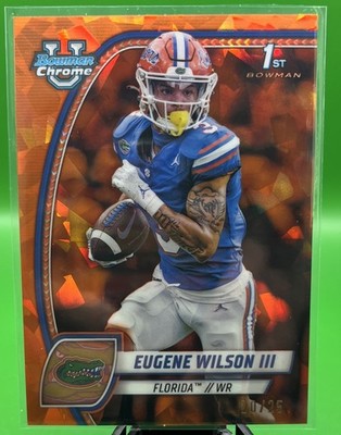 Eugene Wilson III 2024 Bowman Chrome U 1st RC Sapphire Orange Refractor #/25
