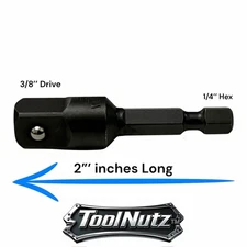 Snap-on Tools NEW AB3042 3/8" Drive 2" Long  1/4" Hex-to-3/8" Square Adapter USA