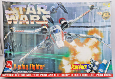 Star Wars X-Wing Fighter Plus Pack Plastikmodellbausatz - Neu (AMT/ERTL)