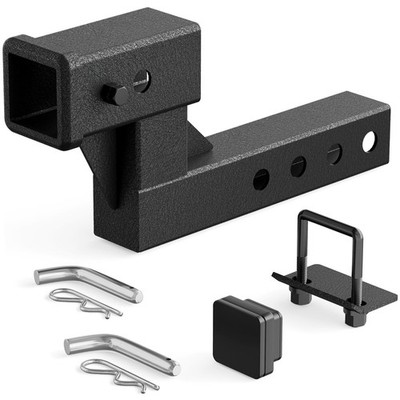 YZONA 2-Inch Trailer Receiver Hitch Riser & Extender, 4.4'' Rise/Drop, Solid T...