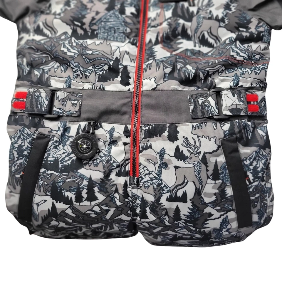 Traje de esquí Obermeyer niños talla 5 Quinn una pieza aislado cremallera frontal impermeable 10K Foto 3 de 4