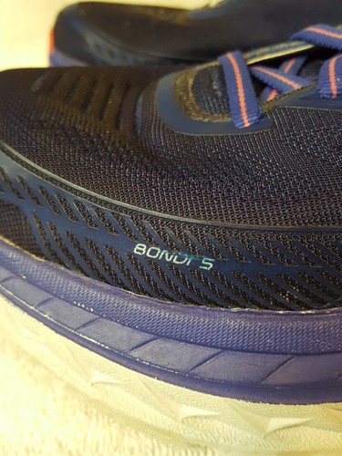 Zapatos para correr para mujer Hoka One One Bondi 5 azul púrpura rosa surf la ola talla 8,5 - Imagen 5 de 9