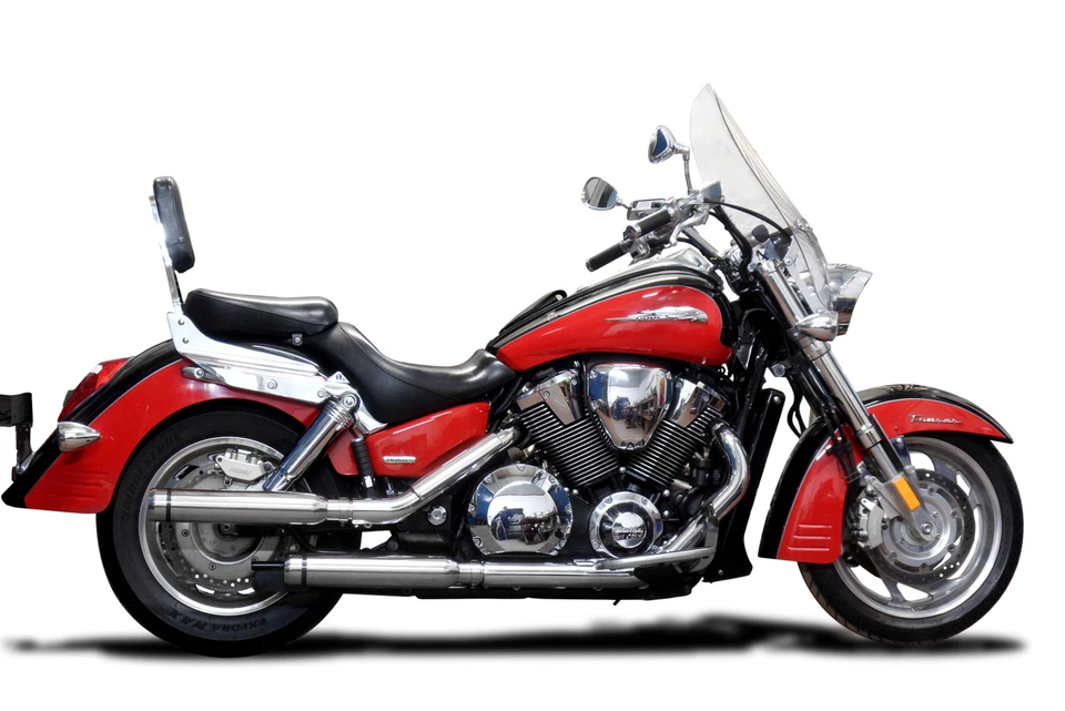 Silenciador escape Honda VTX1800 Delkevic 16" acero inoxidable punta nariz de toro crucero 05-08 Foto 3 de 3