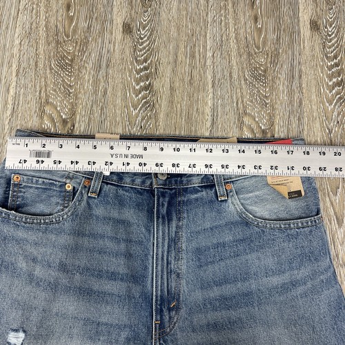 Levi’s 550 ’92 Men’s Relaxed Taper Fit Distressed Blue Denim Jeans 36x32 0199 - Picture 7 of 10