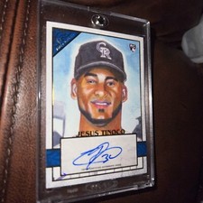 2020 Topps Gallery Autographs Blue #22 Jesus Tinoco RC /50 Colorado Rockies
