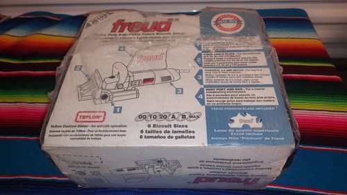 Freud JS102 120V 6.5 Amp Joiner Dust Port & Bag Blade Biscuit 00 10 20& Case New - Picture 11 of 11