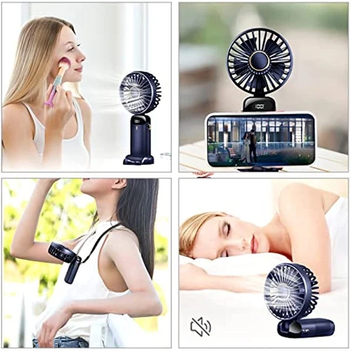 Mini Ventilador Portátil de Mano 5 Velocidades Plegable Enfriador Refrigeración USB Ventilador Recargable - Imagen 7 de 13