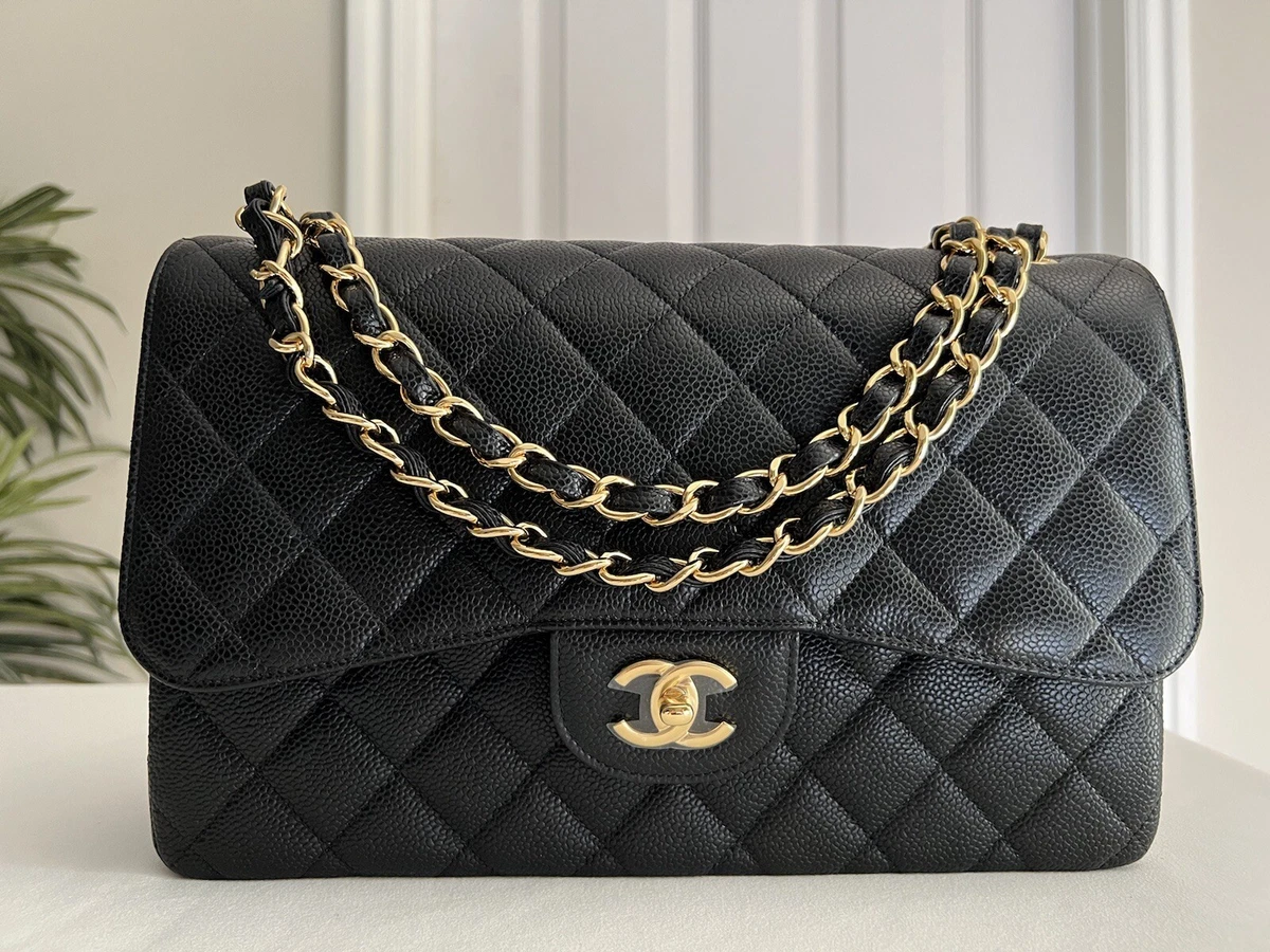 double chanel purse caviar