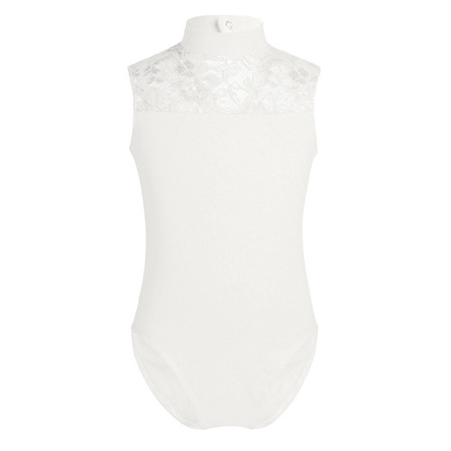 Kids Girls Ballet Dance Leotard Sleeveless Mock Neck Gym Athletic Bodysuit - Picture 45 of 53