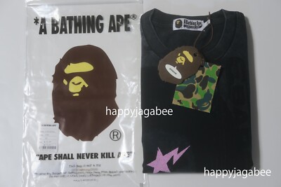 【A BATHING APE】2色展開 GARMENT DYE MULTI LOGO RELAXED TEE A BATHING APE Men's GARMENT DYE MULTI LOGO RELAXED FIT TEE
