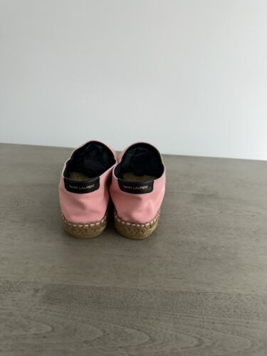 SAINT LAURENT Embroidered Espadrilles Canvas Eros Pink Size 8 US 38 EU - Picture 5 of 7