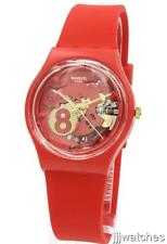 Swiss Swatch Rosso Bianco Skeleton Red Silicone Watch 34mm Gr178 For Sale Online Ebay