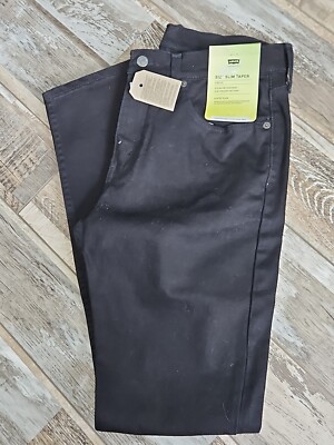 New Men s Levi s 512  Slim Taper Black Stretch Size 31 x 32 NWT Flex 