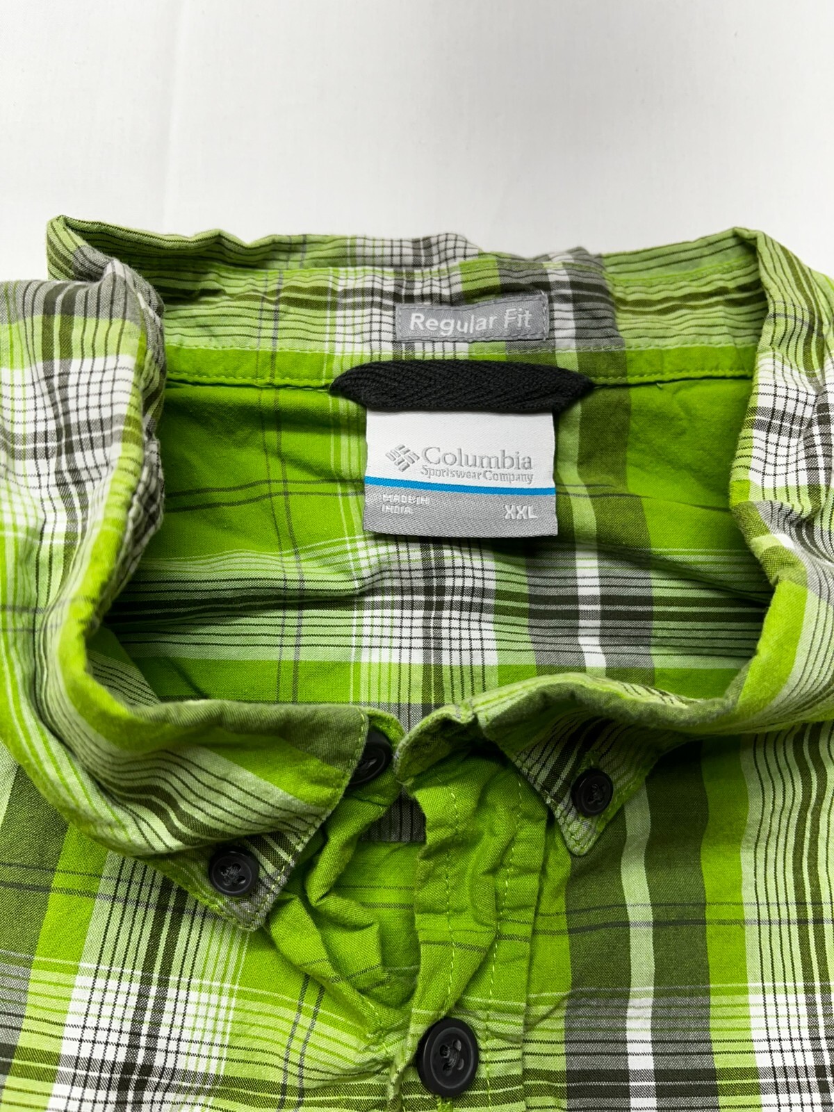 Columbia Shirt Mens XL Green Plaid Short Sleeve Outdoor Button Up Casual eBay