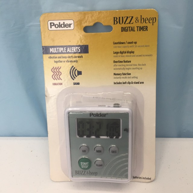 Polder Tmr2125 Buzz and Beep Digital Timer White for sale