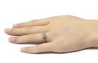 14k white gold .48ct SI1-2 H halo round diamond cluster engagement ring 3g 7.5 — photo 10