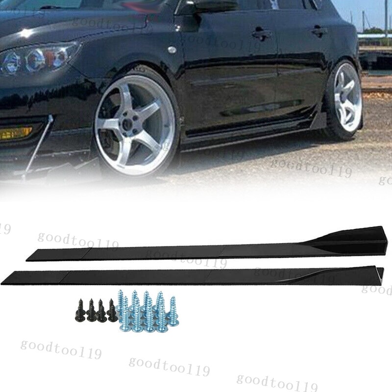 For Mazda 2 3 5 6 Pair Side Skirts Extension Rocker Panel