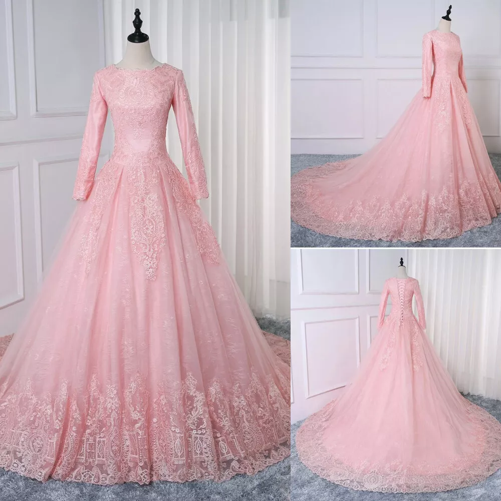 pink wedding dresses