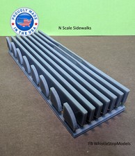 24 of N Scale 1/160 Sidewalk with Highest Det...