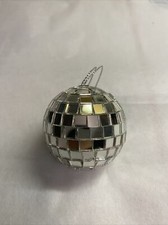 Mirrored glass disco ball 1.5 inches party decor Christmas Ornament