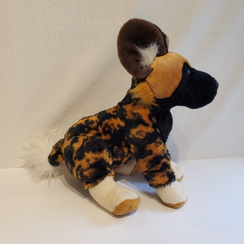 Wild Republic Calico Hyena Plush Stuffed Animal Black Tan 12" no paper hang tag - Picture 12 of 14