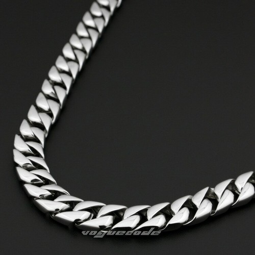 Collar de cadena de eslabones de acero inoxidable para hombre joyería punk 5L019NB 18 ~ 36 pulgadas BZ - Imagen 6 de 16