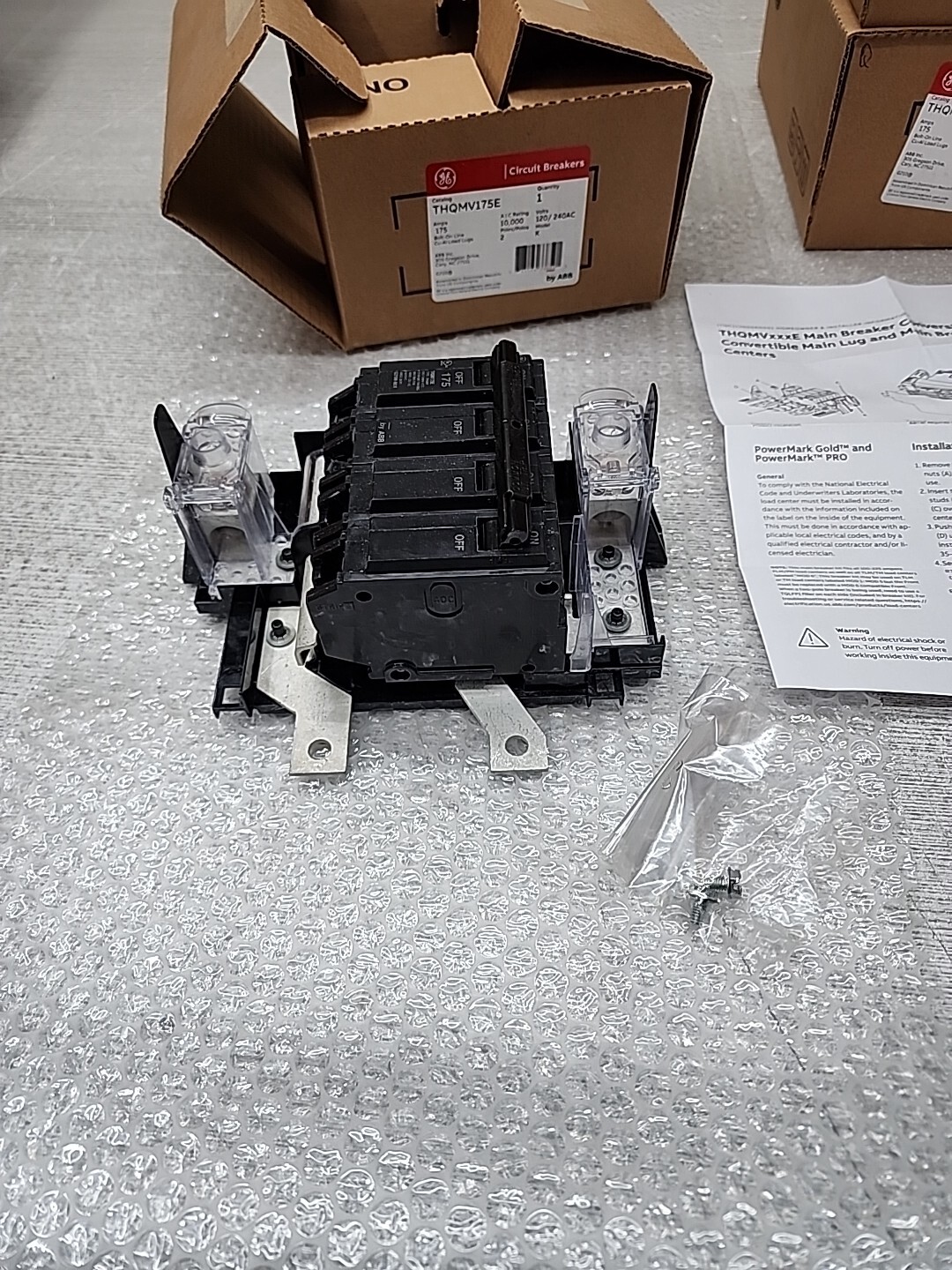 GE, THQMV175E, Circuit Breaker, 175 Amps 120/240V  (  NEW  )