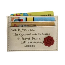 Harry Potter Card Holder Wallet Hogwarts Acceptance Letter w/ Seal Unisex NEW 