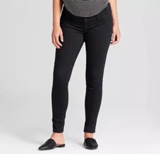 Isabel Maternity Utility Jeggings Size 14 Black Moto Skinny by Ingrid & Isabel 