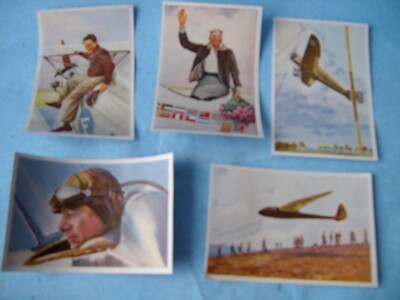 42543 Sanella 5x Sammelbild Flieger Udet Cuno Fieseler Grönhoff Elly Beinhorn 1