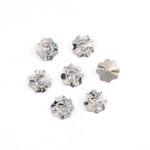 Clear Color Loose Beads Sew on Glass Crystal Rhinestone Flat Back Buttons DIY - Picture 7 of 33