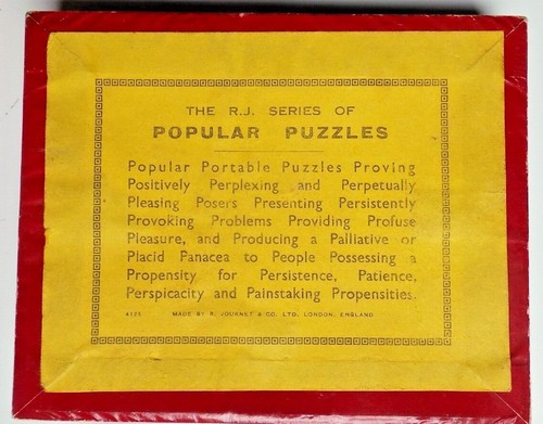 Vintage Toy Games R J Series of Popular Puzzles by R Journet London Skill Needed - Picture 37 of 61