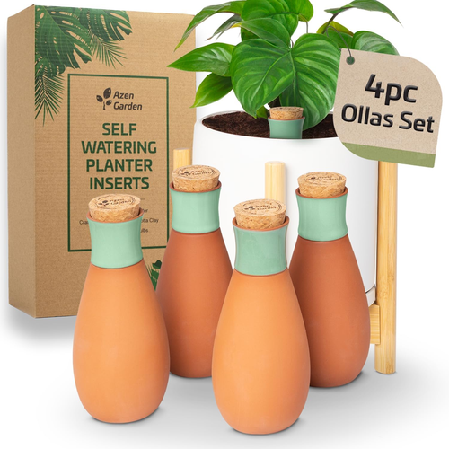 Ollas Plant Watering Globes - Terracotta Self Watering Planter Insert - Watering