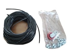 Dog Run Trolley Aerial Steel Cable Dog Run Zip Line 125 Ft for Small to X-Large